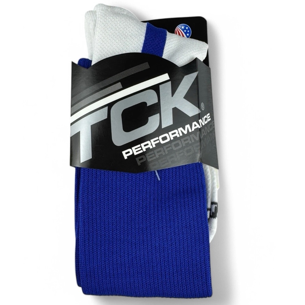 TCK‎ Performance Blue and White Adult Size Medium 1 Pair New